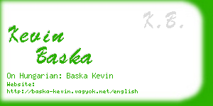 kevin baska business card